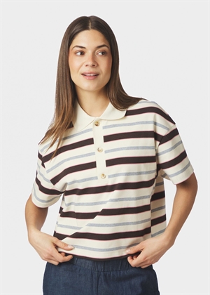 Vennera triple stripe polo tee Grey Neo Noir 
